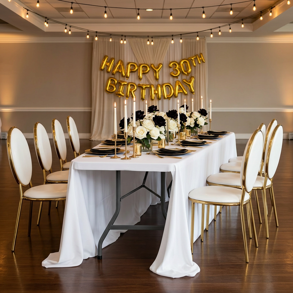 Birthday party setup